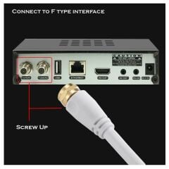 RG6-U6 F Konnektörlü Hazır Uydu Anten Kablosu 2 Metre