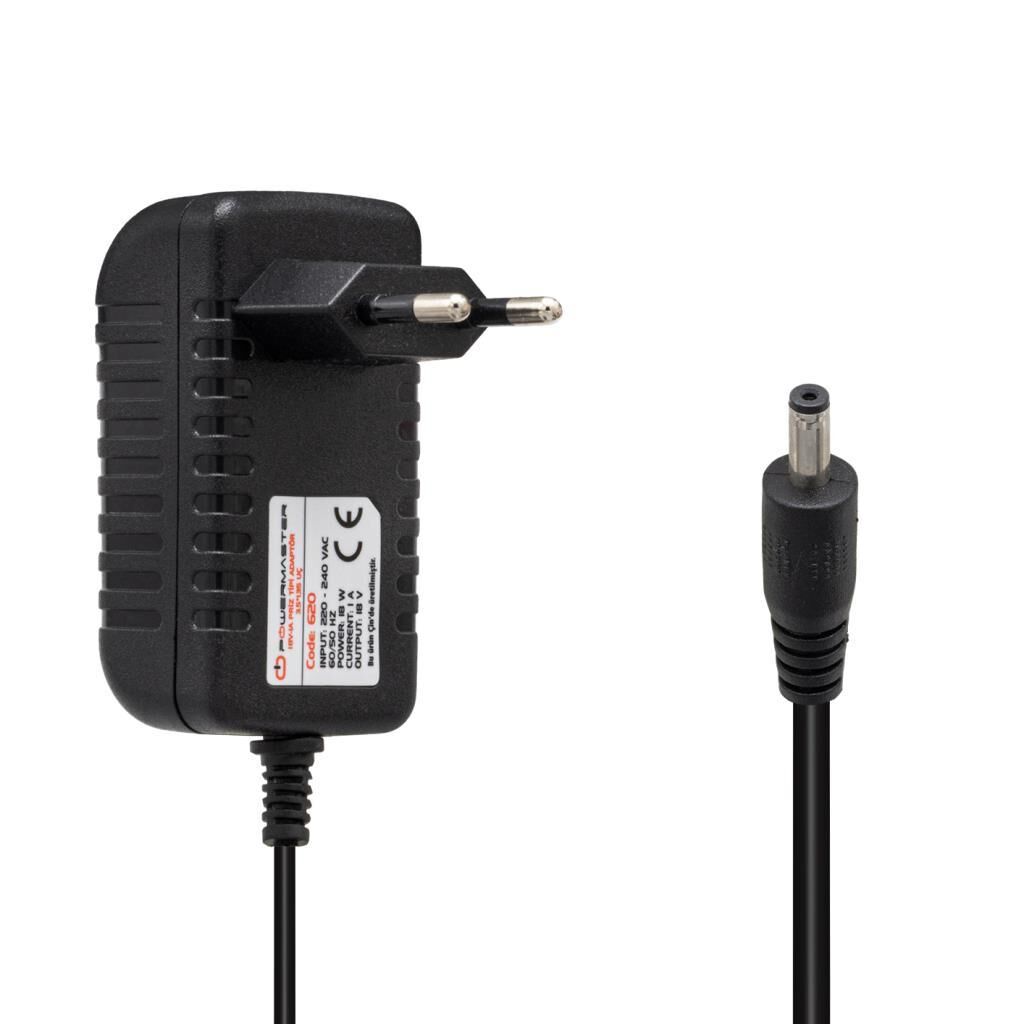 18V 1A Adaptör 3.5x1.35 mm Uç – Priz Tipi Plastik Kasa Güç Kaynağı