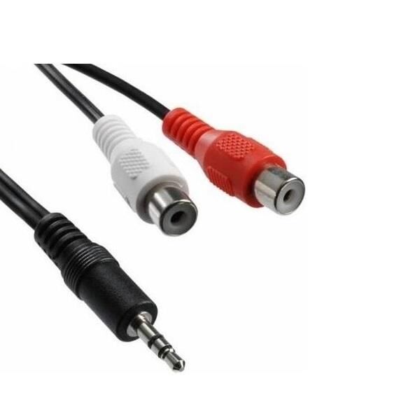 4227 3.5mm Stereo Erkek Dişi 2Rca Tos Ses Kablo Çevirici Adaptör