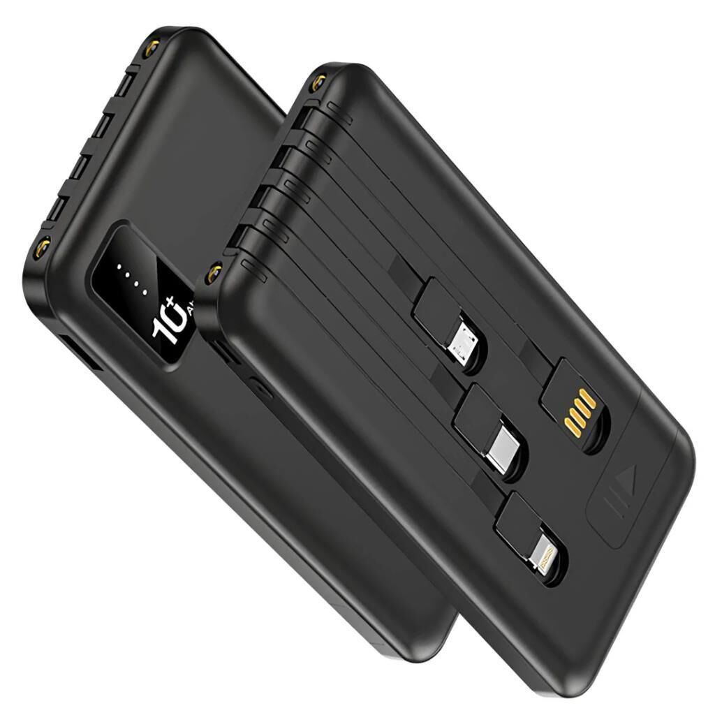 TX109 10.000MAH KABLOLU DİJİTAL GÖSTERGELİ POWERBANK DAHİLİ TELEFON STAND (MİCRO - TYPE C - LİGHTNİNG)