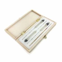 3'lü Set Alkolmetre 0-40-70-100 Ahşap Kutulu