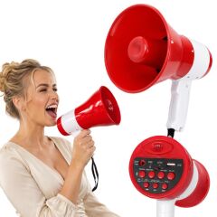 50 Watt Şarj Edi̇lebi̇Li̇r El Megafonu Bluetooth Ve SES Kayit Destekli̇