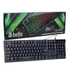 HELLO HL-18744 METAL KASA RGB IŞIKLI KABLOLU OYUNCU Q KLAVYE ZYG-800