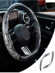 Ahşap Tasarımlı Direksiyon Simidi Koruma Kılıfı 2 Li