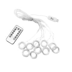 Kumandalı 8 Ayrı Moda Sahip 3 mx3 m 300 Cm X 300 cm Perde Led 10 Saçaklı Gün Işığı