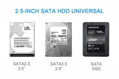 2.5'' USB 3.0 Harici SSD Harddisk Şeffaf Taşınabilir HDD Kutusu 5 Adet
