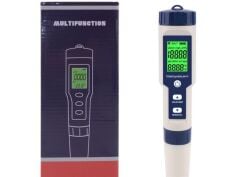 5in1 Dijital PH/TDS/EC/Tuzluluk/Sıcaklık Metre Işıklı Test Cihazı İletkenlik Kalem Model