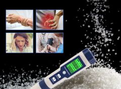 5in1 Dijital PH/TDS/EC/Tuzluluk/Sıcaklık Metre Işıklı Test Cihazı İletkenlik Kalem Model