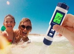 5in1 Dijital PH/TDS/EC/Tuzluluk/Sıcaklık Metre Işıklı Test Cihazı İletkenlik Kalem Model