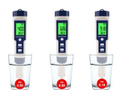 5in1 Dijital PH/TDS/EC/Tuzluluk/Sıcaklık Metre Işıklı Test Cihazı İletkenlik Kalem Model