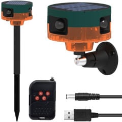 26947 SES Kayit Özelli̇kli̇ Solar 360 Derece Hareket Sensörlü Sesli̇ Hayvan Kovucu Alarm Cİhazi
