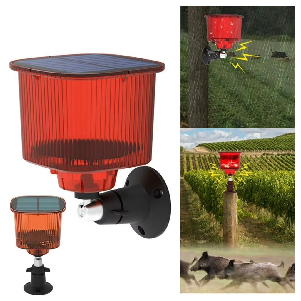 26955 DC 5v Solar SES Kayit Özelli̇kli̇ Sesli̇ Kirmizi Hayvan Kovucu Alarm Cİhazi