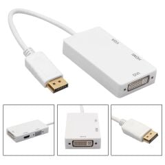 5056 Displayport To Hdmi Vga Dvi Çevirici Dönüştürücü Adaptor.