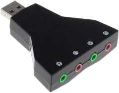 7 Kanal Mikrofon Destekli Çift Girişli Çevirici Harici Usb Ses Kartı