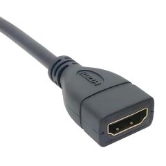 6050 Hdmi Dişi Erkek Uzatma 90 Derece Dirsek Kablosu 15cm