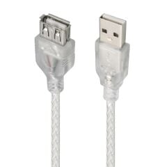 3 Metre Şeffaf Mavi̇ USB Uzatma Kablosu