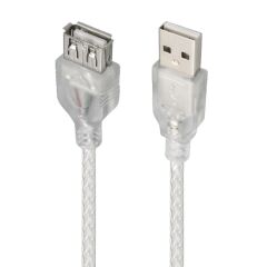 3 Metre Şeffaf Mavi̇ USB Uzatma Kablosu