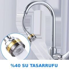 Üç Kademe Hiz Ayarli Su Akiş Kontrollü Musluk Başliği