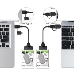 4204 2in1 USB 3.0 Type-C To 2.5 inç Sata Hdd Ssd Çevirici Dönüştürücü