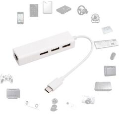 4693 Usb 3.1 Type C Hub Ethernet Çevirici Çoklayıcı Dönüştürücü Adaptör