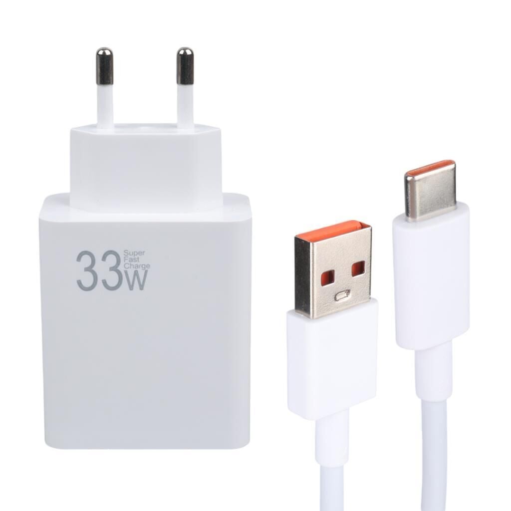 33w Turbo USB Şarj Başlik Adaptörü + Type-c Kablo