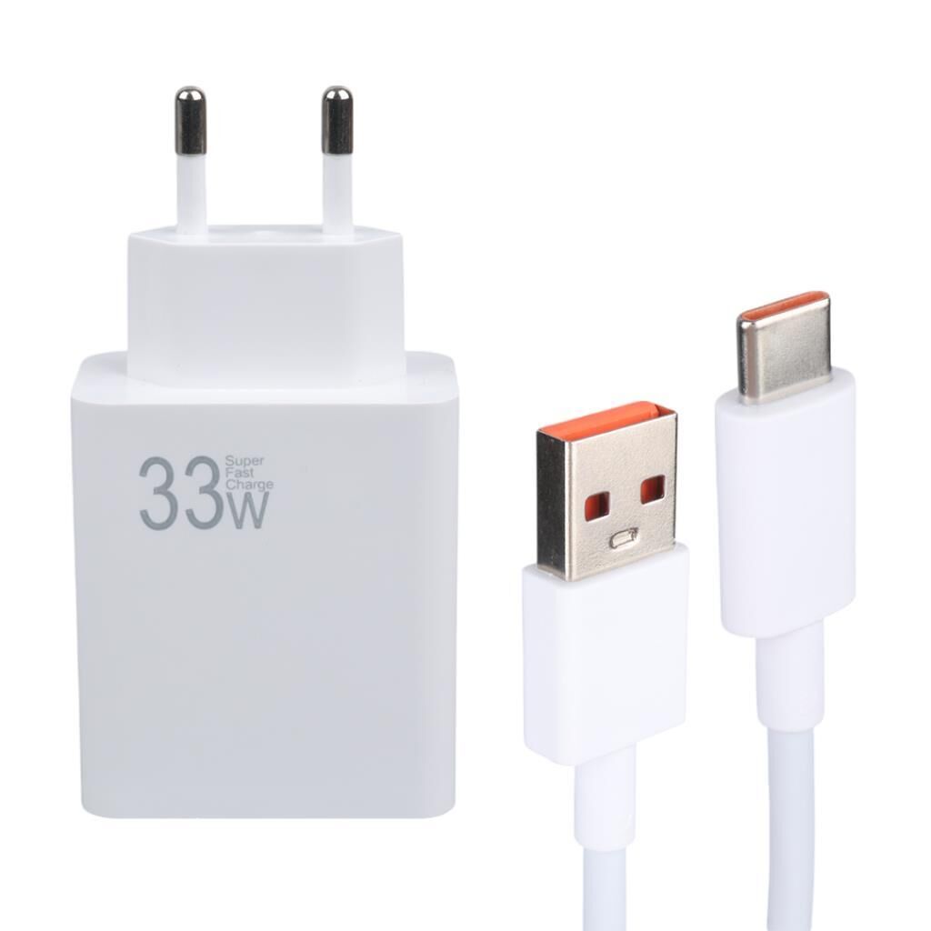 33w Turbo USB Şarj Başlik Adaptörü + Type-c Kablo