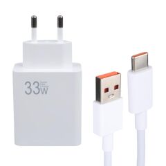 33w Turbo USB Şarj Başlik Adaptörü + Type-c Kablo
