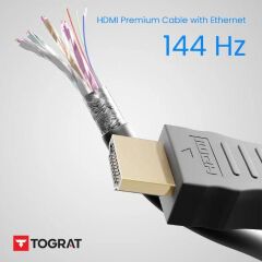 50 cm HDMI Kablo - v1.4b - Full HD 3D 1080P 144Hz - Görüntü, Ses ve İnternet Aktarım Premium HDMI Kablosu