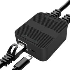 602 RJ45 Ethernet Splitter 1 Giriş 2 Çıkış Gigabit 1000Mbps Çevirici Çoklayıcı