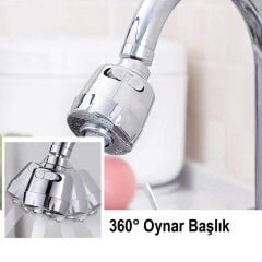 2 Kademeli̇ Tasarruflu 360 Derece Oynar Musluk Başliği
