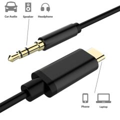 Type-c To 3.5mm Aux SES Kablosu Telefon Ve Laptop Uyumlu