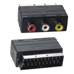 Pm-2067 Scart Erkek-rca Di̇şi̇ Ara Mi̇ni̇ Adaptör