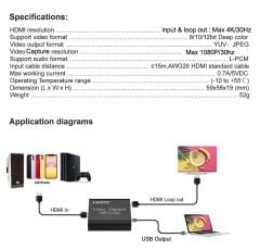 4759 Hdmi 4k Video Capture Ezcap Usb Video Capture Hdmi Kaydedici Yakalama Kartı