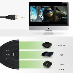 3 Port Kablolu Hdmi Switch Çoklayıcı Çoğaltıcı Splitter