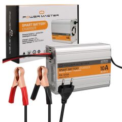 12 VOLT - 10 AMPER AKILLI HIZLI AKÜ ŞARJ CİHAZI ANALOG AMPER GÖSTERGELİ 125X90X55MM