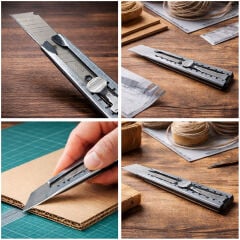 Metal 18mm Uçlu 15 Cm Falçata - Maket Biçaği - Tekli̇ -