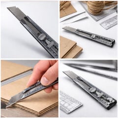 Metal 18mm Uçlu 15 Cm Falçata - Maket Biçaği - Tekli̇ -