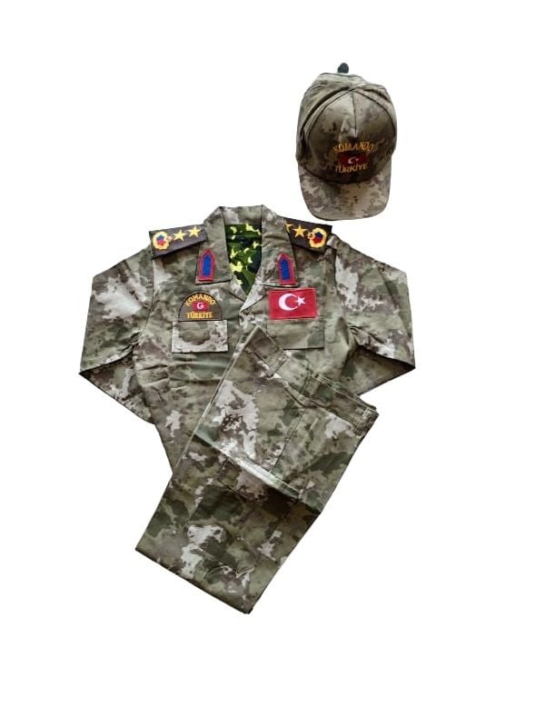 Erkek Çocuk Asker Komando Kostümü Kıyafeti