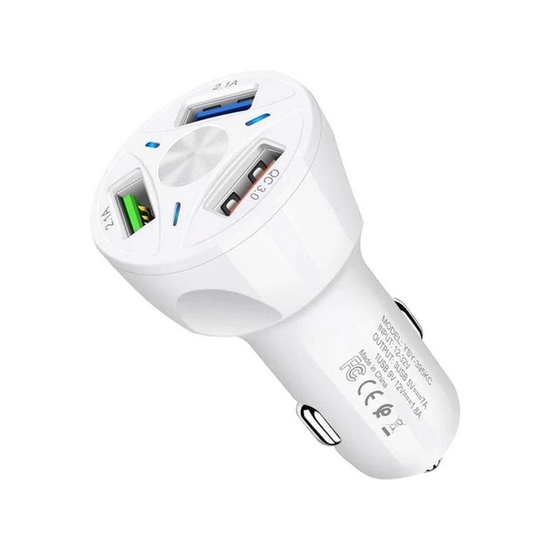 3'LÜ USB ÇAKMAKLIK POWER 3.0 HIZLI ARAÇ ŞARJ CİHAZI