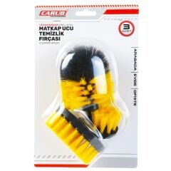 CARUB Genel Detay Temizlik Matkap Ucu Fırça 3lüSet