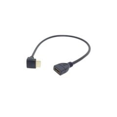 4666 Hdmi Dişi Erkek Uzatma 90 Derece Dirsek Kablosu 0.5 Metre