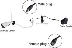 4384 Dc Adaptör Uzatma Kablosu 3 Metre 5.5mm x 2.1mm Dişi Erkek