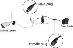 4384 Dc Adaptör Uzatma Kablosu 3 Metre 5.5mm x 2.1mm Dişi Erkek