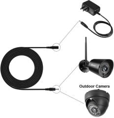 4384 Dc Adaptör Uzatma Kablosu 3 Metre 5.5mm x 2.1mm Dişi Erkek