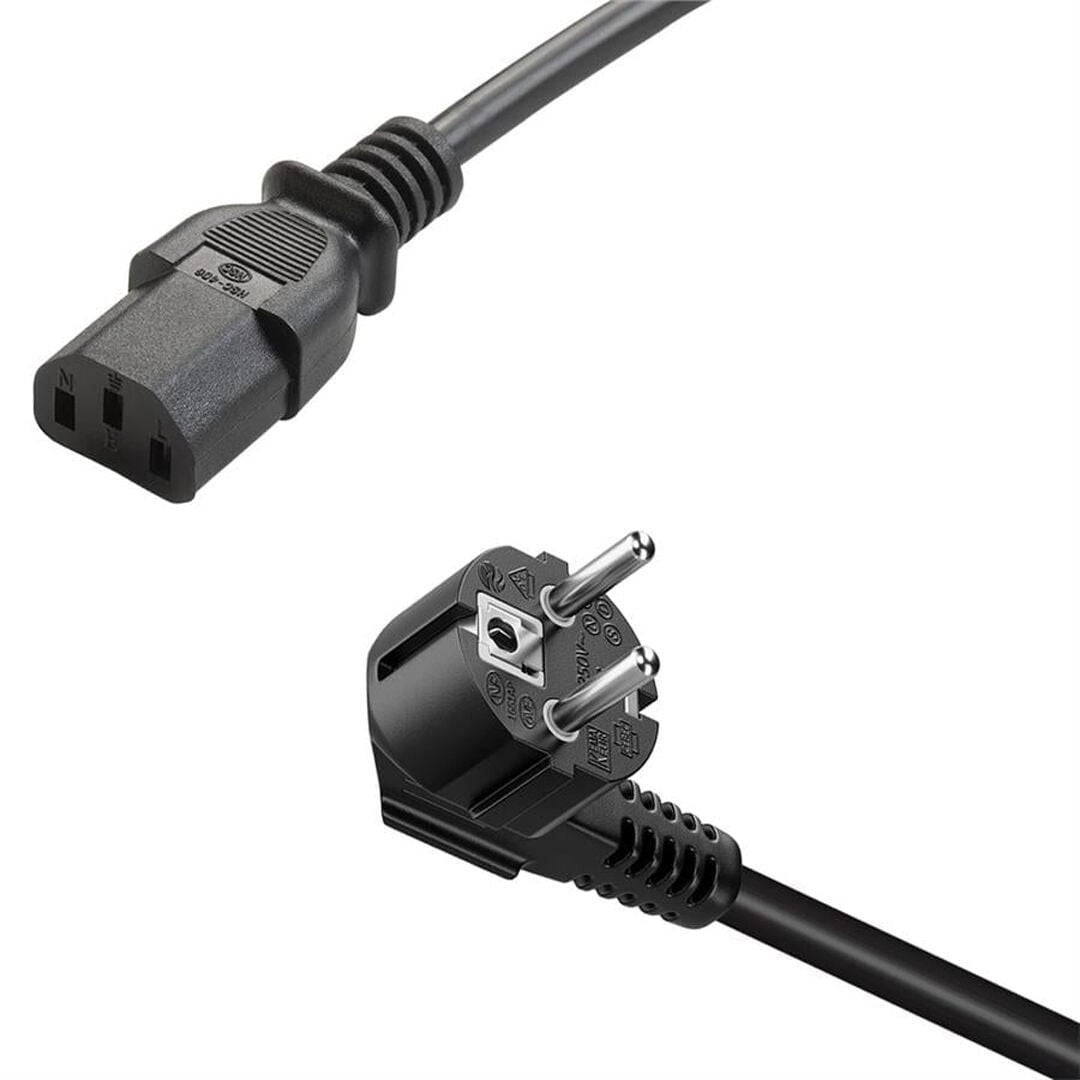 1.5 Metre Pc Power Güç Kablosu 3x1mm Iec-60320 C13 (Di̇şi̇) - Schuko/Ti̇p F (Erkek) Fi̇ş Uçlu