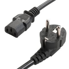 1.5 Metre Pc Power Güç Kablosu 3x1mm Iec-60320 C13 (Di̇şi̇) - Schuko/Ti̇p F (Erkek) Fi̇ş Uçlu