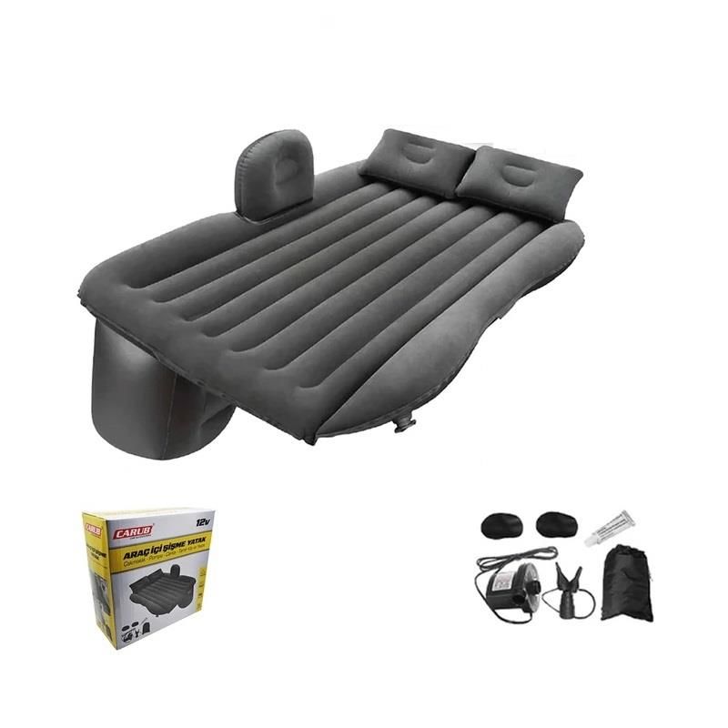 CARUB Araç İçi 12V Şişme Yatak Pompa + Yastık Seti
