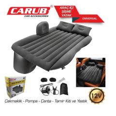 CARUB Araç İçi 12V Şişme Yatak Pompa + Yastık Seti