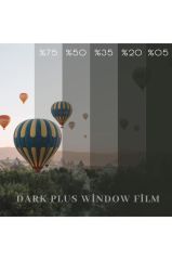 Çok Açık Siyah Çizilmez Cam Filmi 0.5 Numara %50 Geçirgenlik Ön Cam Filmi 100 cm x 2 Metre