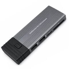 6085 Usb Type C M.2 Ssd Pcie Kutusu 5in1 Hub Nvme Sata Ngff Sd Kart Okuyucu Hard Disk Okuma